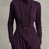 Jolanta | Asymetryczna Tunika Maxi Sukienka